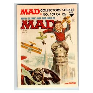 MAD Collector's Sticker No. 109 of 128 1983 E.C. Publications